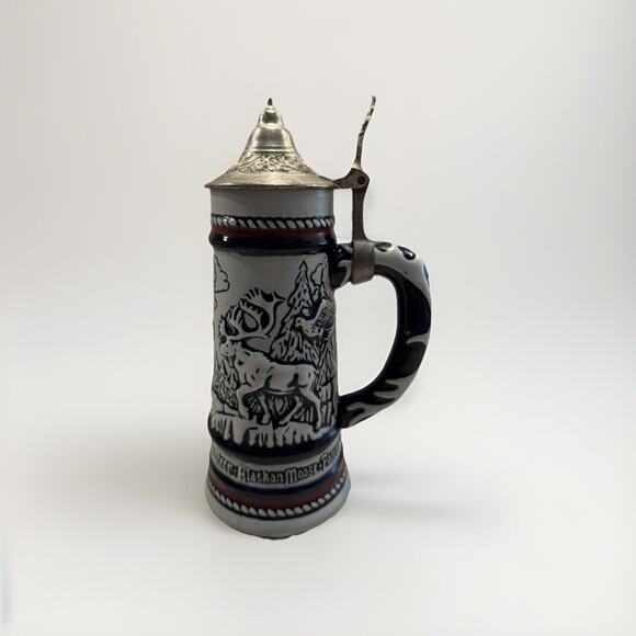 Avon Vintage German Ceramic Beer Stein With Pewter Lid Signed 1976 - Picture 3 of 9